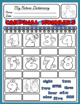CARDINAL NUMBERS PICTURE DICTIONARY#