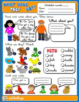HAVE GOT AND PETS WORKSHEET