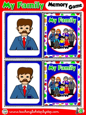My Family - Memory Game Cards (Picture - Picture)