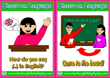 CLASSROOM LANGUAGE FLASHCARDS