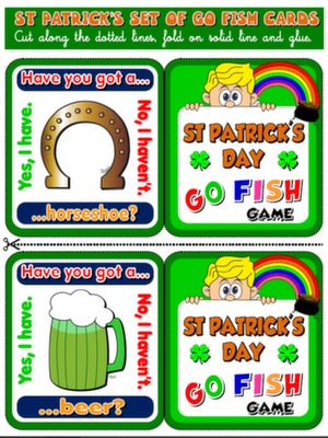 ST PATRICK'S DAY GO FISH! GAME (16 CARDS)