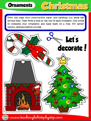 CHRISTMAS ORNAMENTS - CRAFTS ACTIVITY 