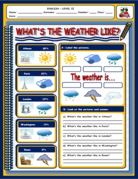 THE WEATHER WORKSHEET#