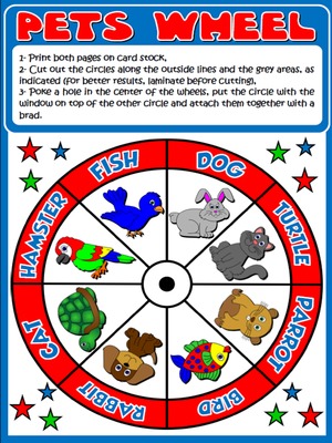 My Pets - Vocabulary Wheel - page 1