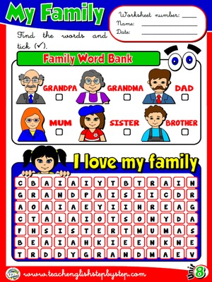 My Family - Worksheet 1