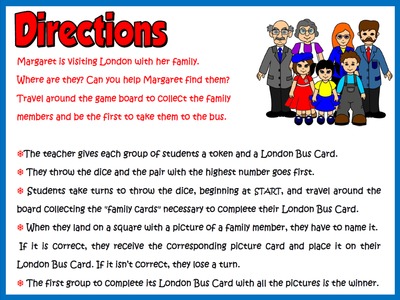 My Family - Board Game (Directions)