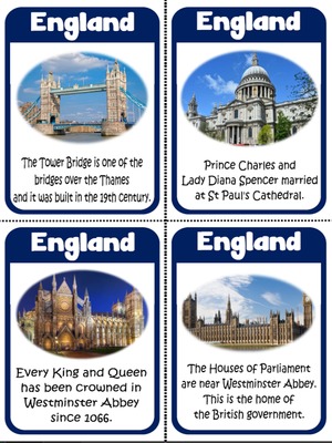 England - Flashcards