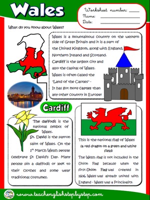 Wales - Worksheet
