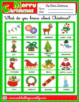 CHRISTMAS PICTURE DICTIONARY 