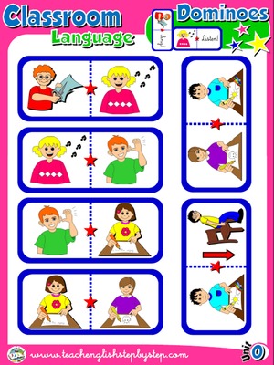 Classroom Language - Dominoes game (Picture - Picture)