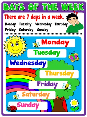 Days of the week - Poster