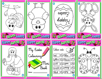 EASTER MINIBOOK - COLOURING