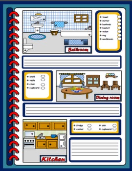 PARTS OF THE HOUSE AND FURNITURE WORKSHEET#