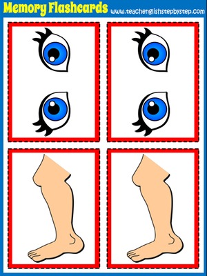 Body - Memory Game  Flashcards (picture/picture)