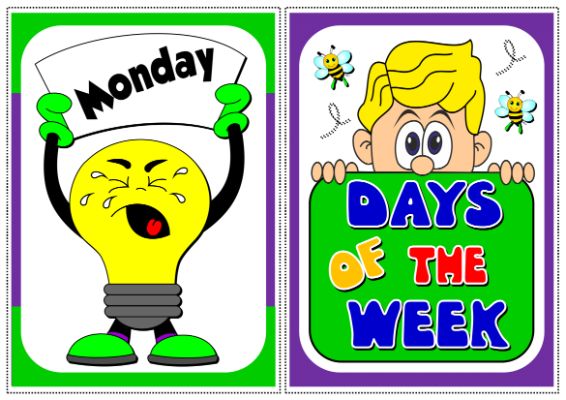 #DAYS OF THE WEEK - FLASHCARDS