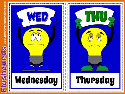 Days of the week - Medium Flashcards
