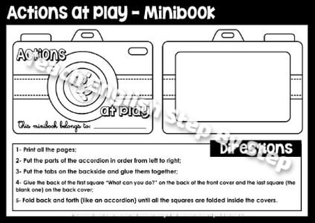 ACTIONS AT PLAY - ACCORDION MINI BOOK