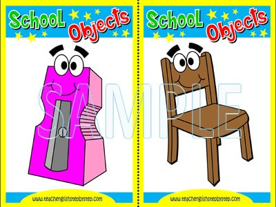 SCHOOL OBJECTS - FLASHCARDS