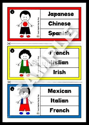 COUNTRIES & NATIONALITIES - CLIP IT! CARDS