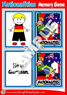 COUNTRIES & NATIONALITIES - MEMORY CARDS
