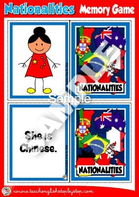 COUNTRIES & NATIONALITIES - MEMORY CARDS