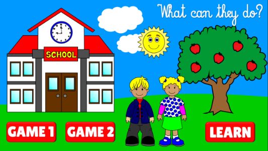 ACTIONS AT PLAY POWERPOINT - VOCABULARY + GAMES (COVER)Picture