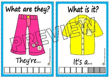 CLOTHES - SPELLING CARDS