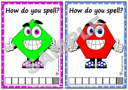 SHAPES - SPELLING CARDS