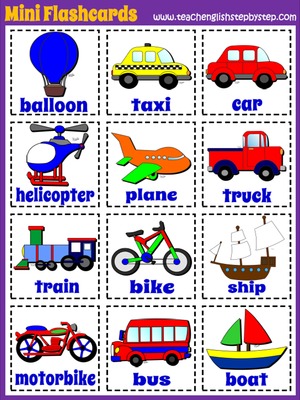 Means of Transport - Mini Flashcards