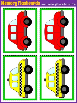 Means of Transport - Memory Game  Flashcards (picture/picture)