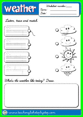 #THE WEATHER - WORKSHEET 1 (B&W)